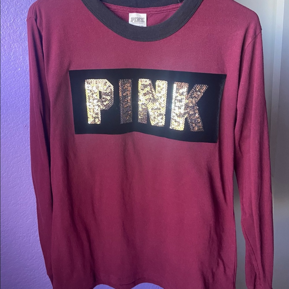 PINK Vs Pink Bling Long
Sleeve Shirt -Small